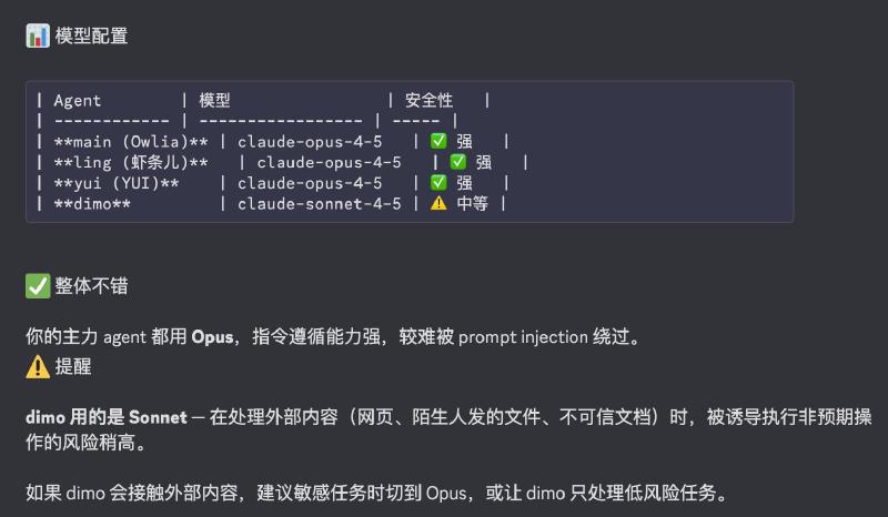 模型配置检查结果